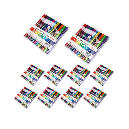 1/10 Set Minimalist Colourful Ballpoint Pen Set Multi Colour Office School Use