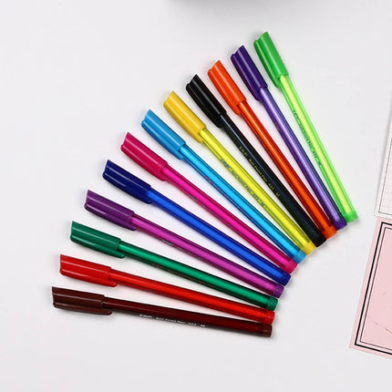 1/10 Set Minimalist Colourful Ballpoint Pen Set Multi Colour Office School Use
