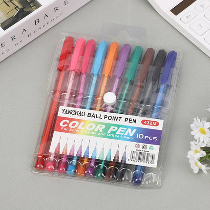 1/10 Set Colourful Ballpoint Pen Set Multi Colour Office School Stationery