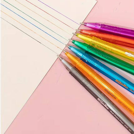 1/10 Set Minimalist Colourful Ballpoint Pen Set Multi Colour Office School Use