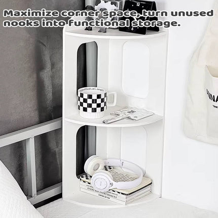 2 Tier Desktop Corner Shelf Desktop Space Saving Rack For Home Office Storage
