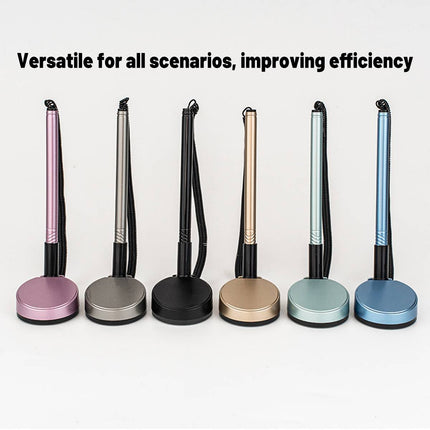 Desk Counter Pen with Adhesive Base Coil Tether Reception Front Desk Office