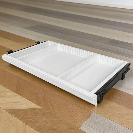 Under Desk Drawer Organiser White Slim Slide Out Storage Tray for Office Home