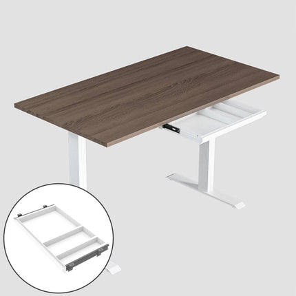 Under Desk Drawer Organiser White Slim Slide Out Storage Tray for Office Home