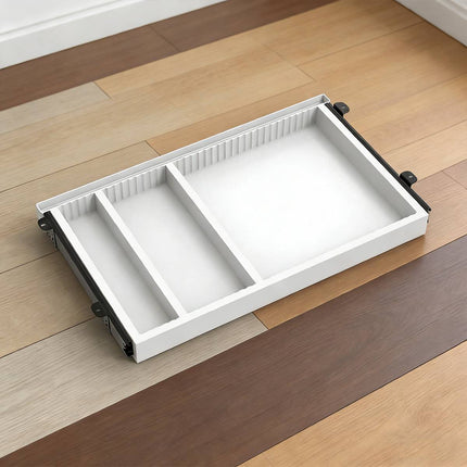 Under Desk Drawer Organiser White Slim Slide Out Storage Tray for Office Home