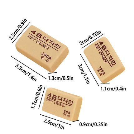 Value Pack 4B Soft Art Eraser Exam Sketch Drawing Clean Erasing Student
