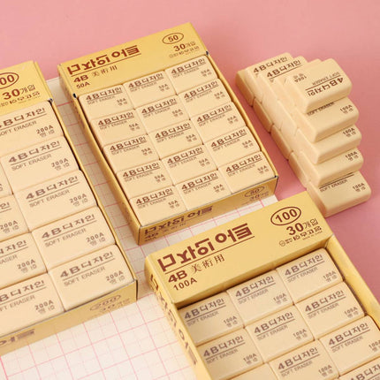 Value Pack 4B Soft Art Eraser Exam Sketch Drawing Clean Erasing Student