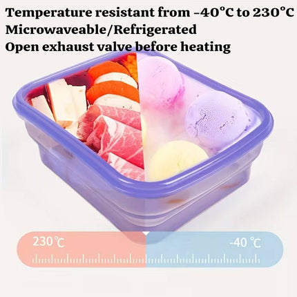 Collapsible Silicone Food Storage Containers 1000ml - Set of 8, 4 Colours