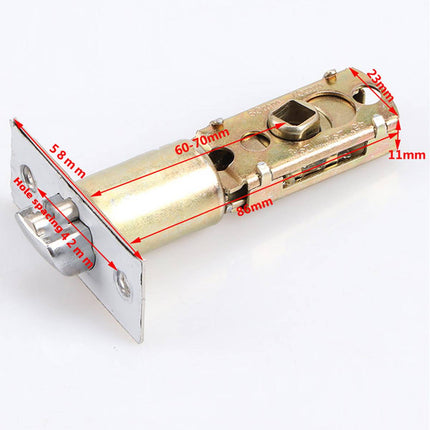 Zinc Alloy Lever Door Handle Lock Set Keyed Interior Bathroom Silver Black