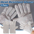 Duty Canvas Welding Gloves Double Layer Heat Resistant Protection For Welder