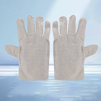 Duty Canvas Welding Gloves Double Layer Heat Resistant Protection For Welder