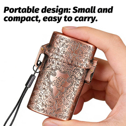 Vintage Cigarette Case Portable Waterproof Shockproof Retro Smoke Box Bronze