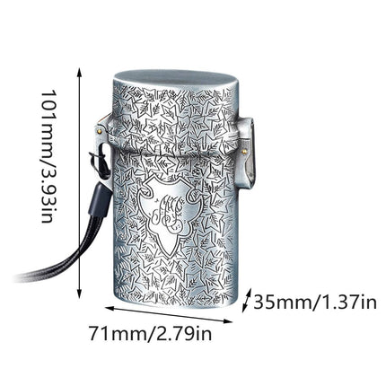 Vintage Cigarette Case Portable Waterproof Shockproof Retro Smoke Box Silver