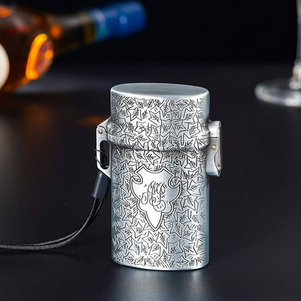Vintage Cigarette Case Portable Waterproof Shockproof Retro Smoke Box Silver