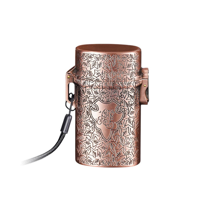 Vintage Cigarette Case Portable Waterproof Shockproof Retro Smoke Box Bronze