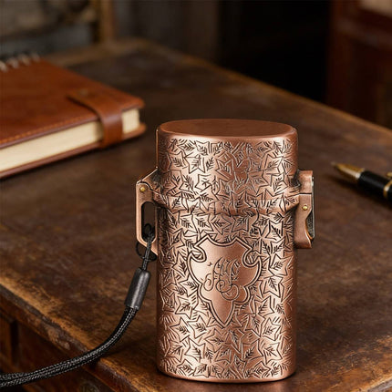 Vintage Cigarette Case Portable Waterproof Shockproof Retro Smoke Box Bronze