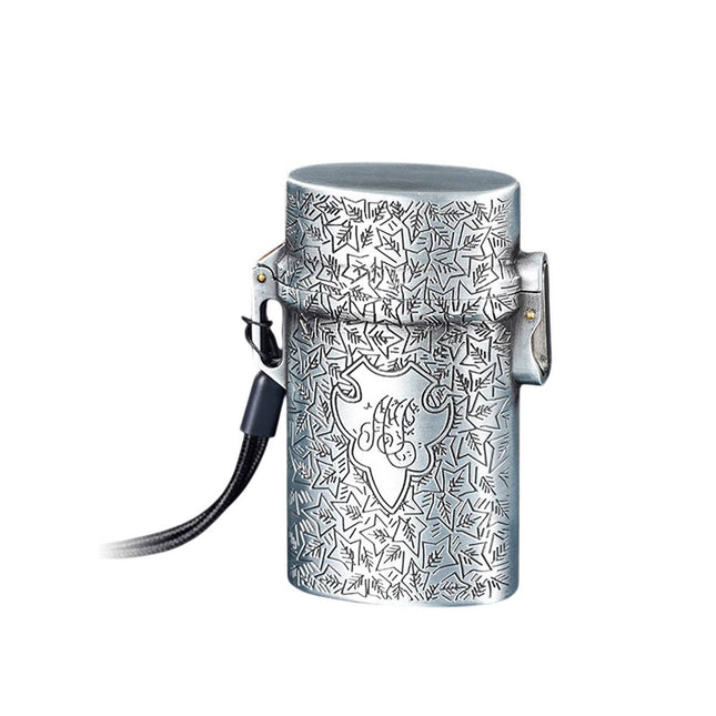 Vintage Cigarette Case Portable Waterproof Shockproof Retro Smoke Box Silver