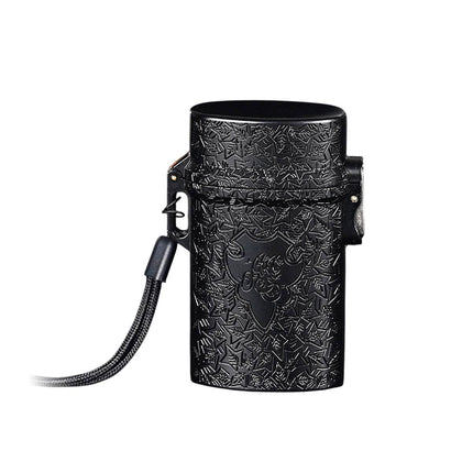 Vintage Cigarette Case Portable Waterproof Shockproof Retro Smoke Box Black