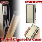 2PCS Portable Auto Eject Cigarette Case Push Open Box Smokers Daily Carry Gold