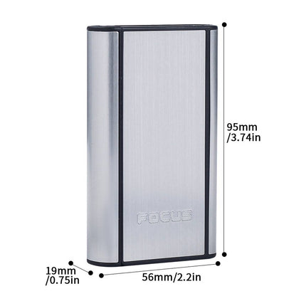 2PCS Portable Auto Eject Cigarette Case Push Open Box Smoker Daily Carry Silver