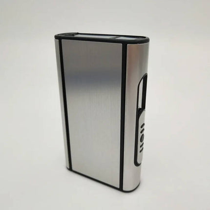 2PCS Portable Auto Eject Cigarette Case Push Open Box Smoker Daily Carry Silver