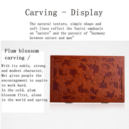 Multi-Layer Wooden Jewelry Box with Mirror Lock - Necklace Ring Storage Case
