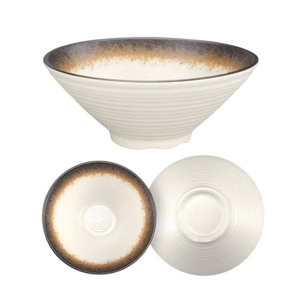 Melamine Ramen Noodle Bowl & Spoon Set - 8 Bowls, 9 inch Japanese Style