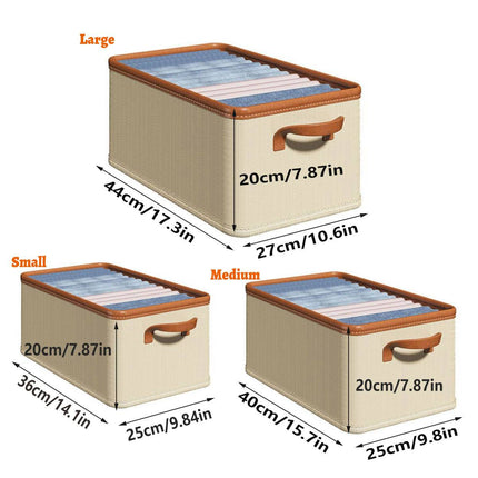 3pcs Storage Box Clothes Organizer Folding Storage Bins Home Closet Organization