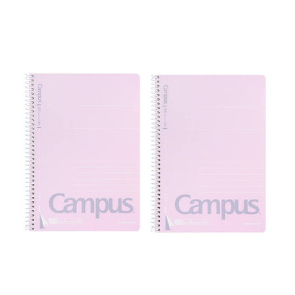 A5 Spiral Lined Notebooks 2 Pack Pink 80 Sheets