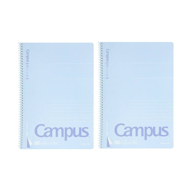 B5 Spiral Lined Notebooks 2 Pack Blue 50 Sheets