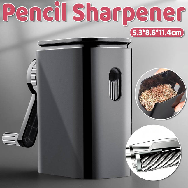 Manual Hand Crank Metal Pencil Sharpener Sketch Charcoal Adjustable Thickness