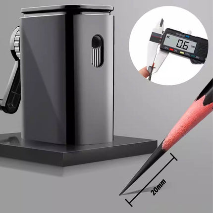 Manual Hand Crank Metal Pencil Sharpener Sketch Charcoal Adjustable Thickness
