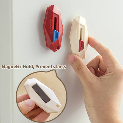 Diamond Mini Box Cutters 3 Pack Magnetic Rebound