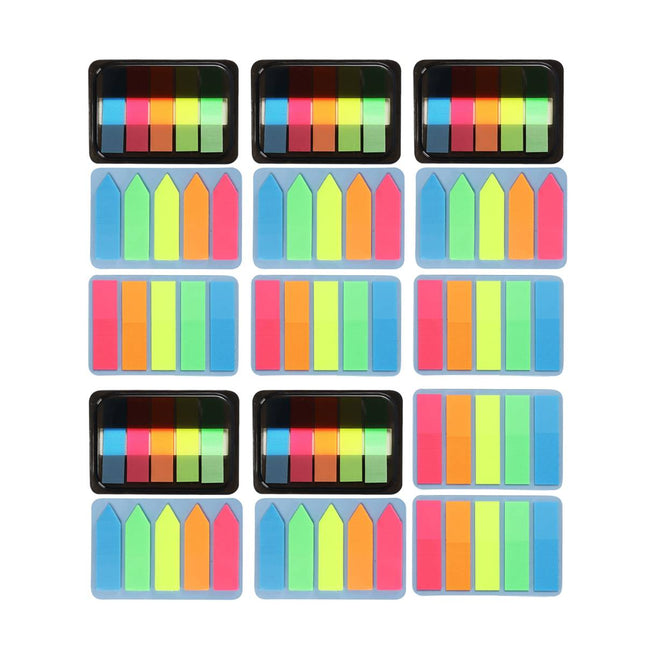 PET Fluorescent Index Tabs 15 Pack Mixed Styles