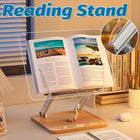 Adjustable Acrylic Desktop Reading Stand - Foldable Book Holder with Pen Slot