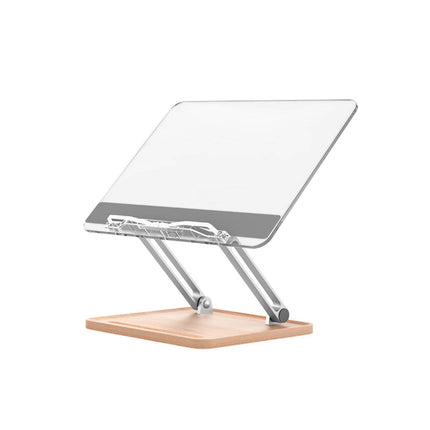 Adjustable Acrylic Desktop Reading Stand - Foldable Book Holder with Pen Slot