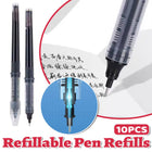 10 Pack Direct Liquid Rollerball Pen Refills 0.5mm Needle Tip Black Ink