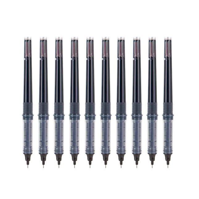 10 Pack Direct Liquid Rollerball Pen Refills 0.5mm Needle Tip Black Ink
