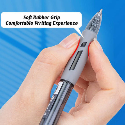 Deli Lineflow Retractable Gel Pens 0.5mm 12 Pack