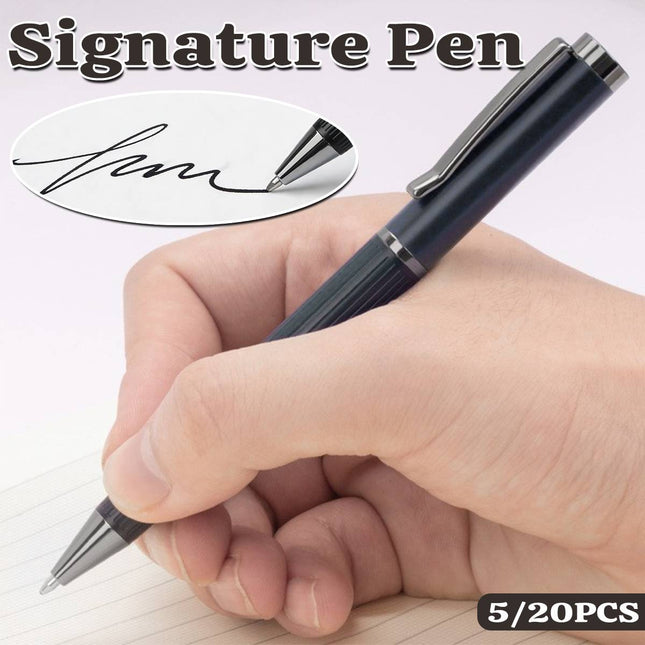 5/20Pcs Metal Ballpoint Pen Business Executive Office Stationery Pro Office Pen