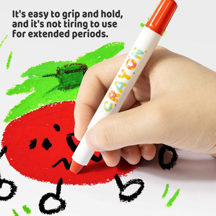 Rotating Silky Crayons Washable Twist Up Colour Sticks for Children Drawing Art