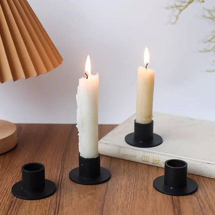 Iron Candle Holder Round Taper Candlestick Holder For Table Centerpiece Decor