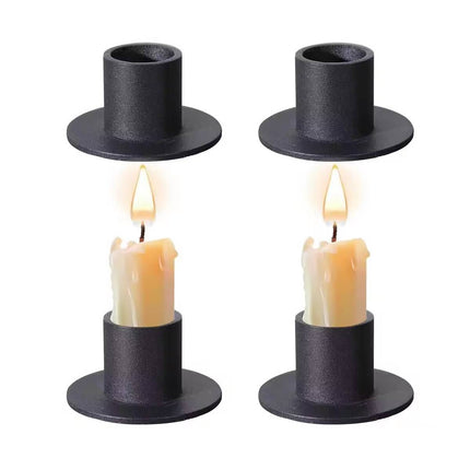 Iron Candle Holder Round Taper Candlestick Holder For Table Centerpiece Decor