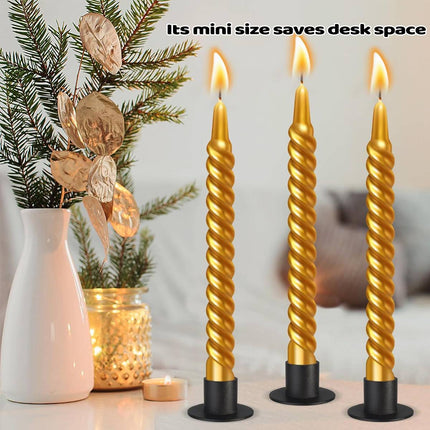 Iron Candle Holder Round Taper Candlestick Holder For Table Centerpiece Decor