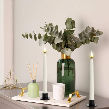 Iron Candle Holder Round Taper Candlestick Holder For Table Centerpiece Decor