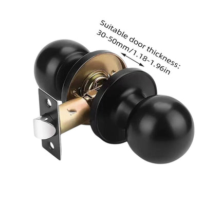 Stainless Steel Spherical Door Knob Keyless Passage Lock Interior Round Handle