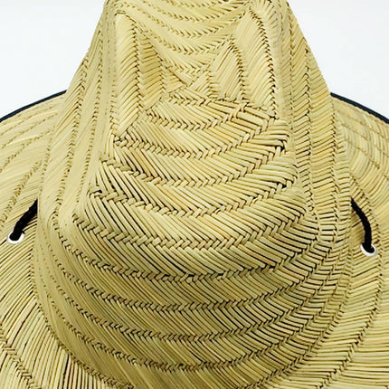 Handmade Braided Wide Brim Summer Straw Jazz Hat Beach Sun Protection Outdoor