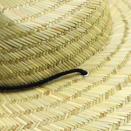 Handmade Braided Wide Brim Summer Straw Jazz Hat Beach Sun Protection Outdoor