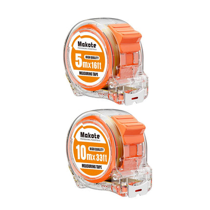 Makote Clear Case Steel Tape Measure 5m or 10m