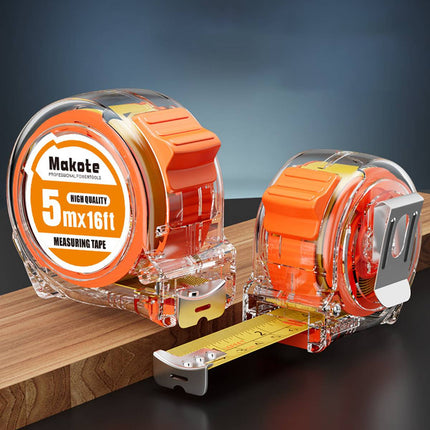 Makote Clear Case Steel Tape Measure 5m or 10m